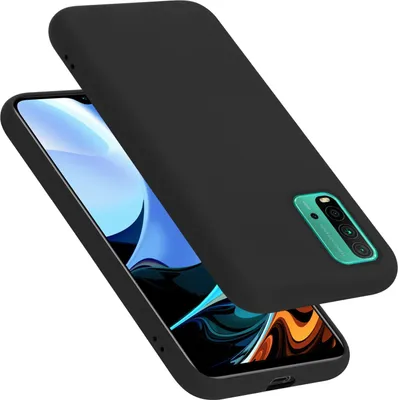 Produktbild von Cadorabo Schutzhülle für Xiaomi RedMi 9T / POCO M3 Hülle in Schwarz Handyhülle Case Cover TPU Etui