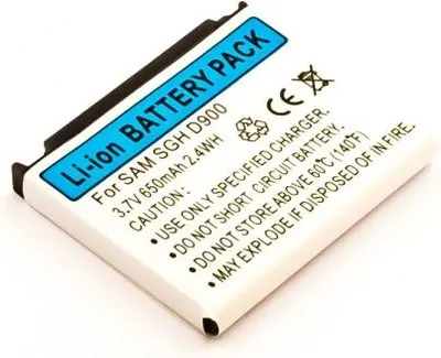 Produktbild von Akku passend für Samsung SGH D900, Li-Ion, 3,7V, 650mAh, 2,4Wh