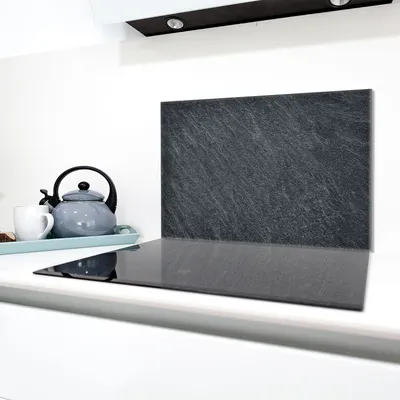 Imagen del producto de Placa protectora de vidrio para estufa, dimensiones 80x52, diseño pizarra