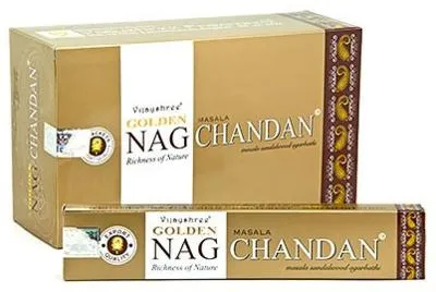 Productafbeelding van Vijayshree Wierook Golden Nag Chandan Stokjes (14 stuks)
