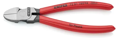 Produktbild von KNIPEX 72 01 160 KA Seitenschneider für Kunststoff runder Kopf mit Kunststoff überzogen 160 mm