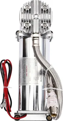 Zdjęcie produktu dla Kompresor pneumatyczny 12 V – zestaw kompresora – 200 PSI – 50 l/min – do samochodu – srebrny