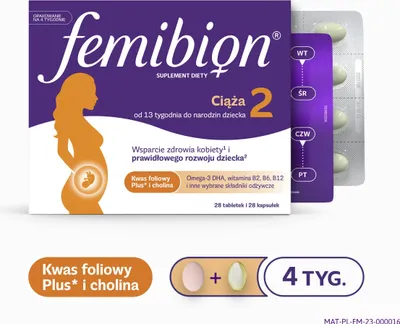 Produktbild von Femibion 2 Schwangerschaft Folsäure 28 Tabletten + 28 Kapseln