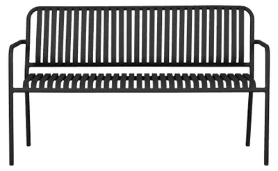 Image de Stella banc de jardin noir.