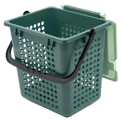 Zdjęcie produktu dla Pojemnik na kompost Z pokrywką - Do worków do 10 litrów - Wentylowany - 260 x 198 x 256 mm - Zapach z kuchni