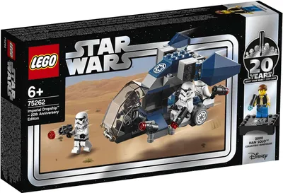 Produktbild von LEGO Imperial Dropship Bausatz, Mehrfarbig, 7 cm hoch, 12 cm lang, 11 cm breit, Neuauflage des Sets 7667 (2008), inkl. Bonus-Minifigur Han Solo (2000 mit Präsentationsplatte)