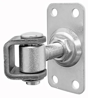Immagine prodotto di LogistSystem Guida per cancello regolabile zincata M12 - Piastra 75x37 mm 1 pezzo - 61.328