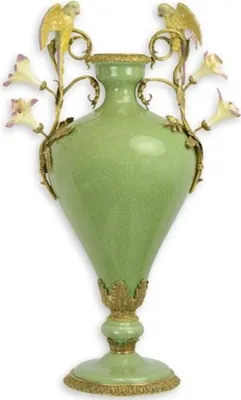 Produktbild von Casa Padrino Luxus Porzellan Vase mit 2 Griffen H. 55,5 cm - Limited Edition