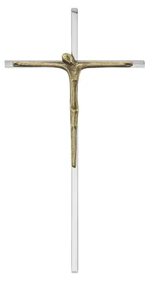 Obrázek produktu pro Elegantní zavěšený kříž, stříbro, 15,5 cm