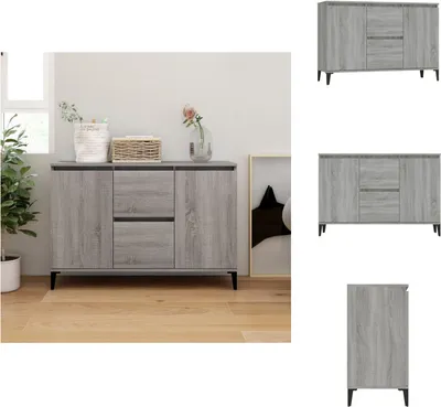 Produktbild von vidaXL Sideboard Grau Sonoma 104x35x70 cm Holzwerkstoff -  Sideboards