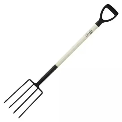 Image de Fourche De Jardinage Dedra 80C017 Manche En Bois, Manche En Plastique D, 120Cm