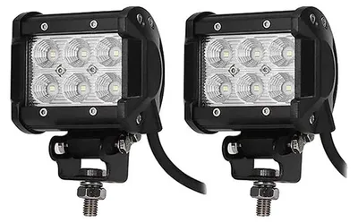 Imagen del producto de Barra de luces LED para trabajo, iluminación potente, construcción duradera, 2 unidades de 18W