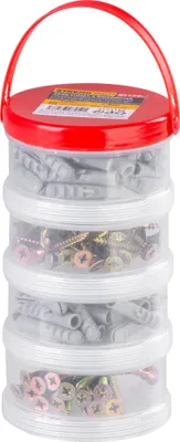 Produktbild von Satz von Schrauben und Dübeln Strend Pro, Schrauben 5x80 und 5x40, Dübel 8x40, 150 Stk.