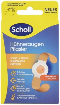 Immagine prodotto di Scholl, cerotti per verruche, 4 pezzi