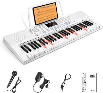 Immagine prodotto di Tastiera elettronica per pianoforte - Tastiera - Pianoforte elettrico - Pianoforte digitale - Tastiera per pianoforte - Bianco