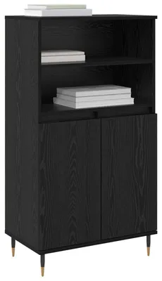 Produktbild von vidaXL Hochboard Schwarz 60 x 36 x 110 cm Holzwerkstoff