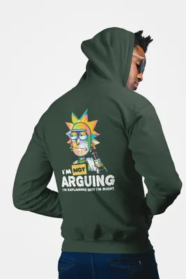 Produktbild von D&B Unisex Hoodie ZIPMO00049 Rick And Morty Waldgrün-Größe L