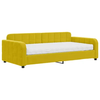 Produktbild von vidaXL Tagesbett mit Matratze Gelb 100x200 cm Samt
