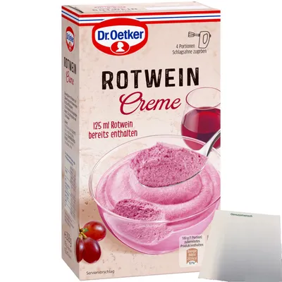 Produktbild von Dr. Oetker Rotwein Creme (203g Packung) + usy Block