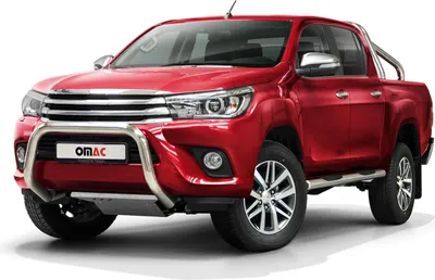 Obrázek produktu pro Ocelová ochranná lišta předního nárazníku pro Toyota Hilux 2015-2022 s ABE stříbrná
