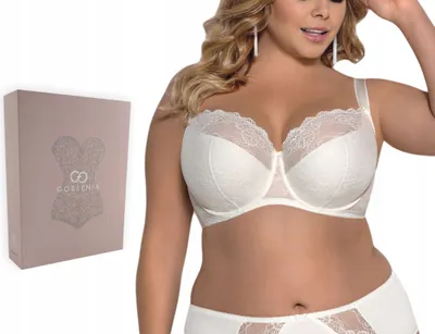Produktbild von Gorsenia K357 Blanca Bügel BH Dame Dessous Spitze geblümt regulierbar Setteil EU, elfenbein, 90G