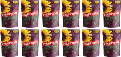 Produktbild von Sonnenblumenkerne Stanichnie Oriental Art geröstet & ungesalzen 12er Pack (12 x 400g) Sunflower Seeds Semechki