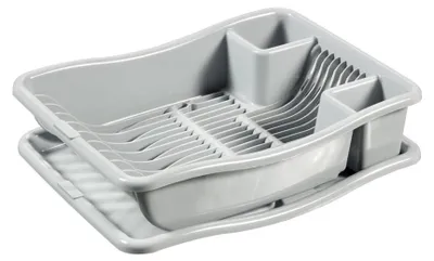 Produktbild von Curver Afdruiprek op Plateau 38x29x8.5 cm Lichtgrijs