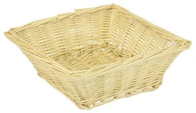 Produktbild von Brotkorb - natur - Weide - quadratisch - 26 x 26 x 8 cm - Korb