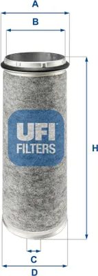 Produktbild von Luftfilter UFI 27.288.00 für SCANIA 3 - series Filtereinsatz