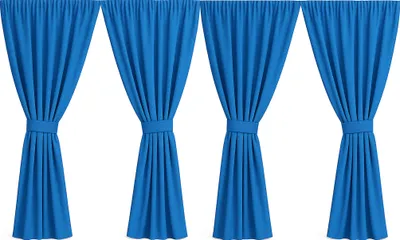 Produktbild von Gartenvorhang 4 Stück 155x240cm, Garten Vorhang Blau, Terrasse Vorhang, wasserdichter Außenvorhang, Außenvorhang, Balkon Vorhang