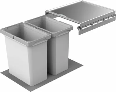 Image de Naber Cox® Box 2T 400-2. Collecteur de déchets, gris clair.  - Poubelle