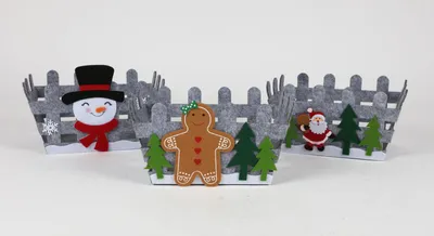 Produktbild von Weihnachtsdeko Filz-Körbchen grau 23x16x13 cm mit Nikolaus-Motiv – dekoratives Geschenkkörbchen für Advent & Weihnachten