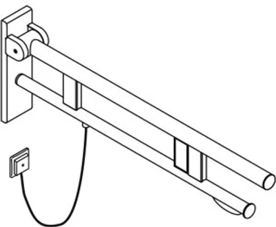 Produktbild von HEWI 900.50.19640 SK-Griff Duo(B),re,PRH,750,WC-Spül/