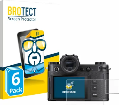 Produktbild von 6x Für Leica SL3-S (Display + Schulterdisplay) Schutzfolie BROTECT Displayschutz Display Schutz Folie Klar Transparent