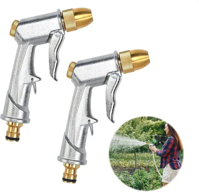 Produktbild von 2pcs Gartenbrause Metall Heavy Duty Hochdruck Handbrause Gartenspritze