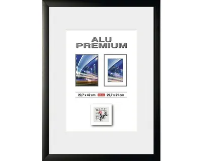 Produktbild von Aluminiumrahmen Quattro schwarz, 42 x 29,7 cm (DIN A 3)