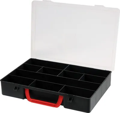 Produktbild von Sortimentskasten 300x220x55 Aufbewahrungsbox, Sortierbox, Organizer, 10 Fächer