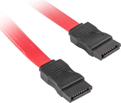 Zdjęcie produktu dla Lanberg CA-SASA-10CU-0050-R, 0,5 m, SATA III, SATA 7-pin, SATA 7-pin, Męska/Męska, Czerwony