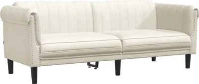 Produktbild von vidaXL Sofa 3-Sitzer Creme Samt