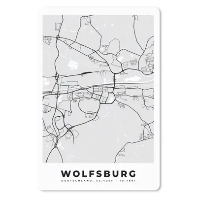 Produktbild von MuchoWow® Mauspad Mousepad Karte - Wolfsburg - Karte - Deutschland 40x60 cm - Mousepads - Maus Mat - Pad - Mausunterlage - Schreibtisch Accesoire