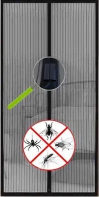 Productafbeelding van Vliegengordijn - Horgordijn Deur - Insecten Buiten - Magnetische Sluiting - 210x90 cm - Zwart