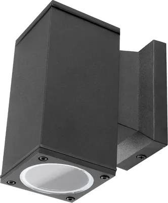 Produktbild von Außenleuchte Wandlampe Wandleuchte Eckig mit GU10 Fassung IP65 in Schwarz 1 Flammig ohne Leuchtmittel