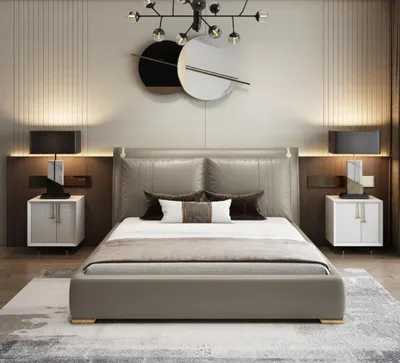 Produktbild von Modern Schlafzimmer Bett Luxus Doppel 180x200 Möbel Betten Einrichtung