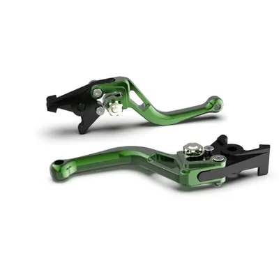 Produktbild von Kupplungshebel LSL BOW L31 mit ABE kurz für Aprilia SL Shiver ABS GT Sportcity Cube, Ducati Hypermotard S Dorsoduro SMV Factory NA Mana 300 - 1130 ccm, Farbe Hebel:grün, Farbe Versteller:silber