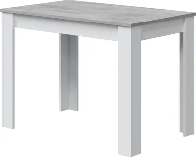 Produktbild von Fester Tisch Dghio, Esszimmertisch, Moderner Konsolentisch für Wohnzimmer oder Küche, 109x67x78 cm, Weiß und Zement