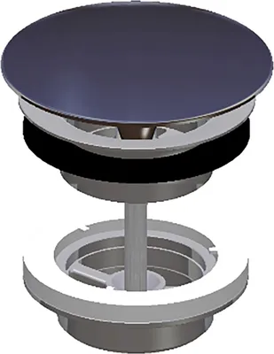 Image de LAUFEN Vanne découlement, avec cache-valve, pour lavabo sans trop-plein, avec clapet chromé, H8954390000001