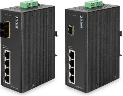 Image de PLANET 5-Port Industrial Ethernet Switch w/ 4 PoE (-40~75