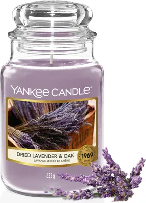 Produktbild von Yankee Candle Duftkerze im Glas (groß) | Dried Lavender & Oak | Kerze mit langer