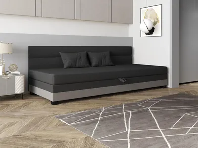 Produktbild von Einzelbett mit Polsterung 120x195 NALINDA BIZ 2 - grau / hellgrau