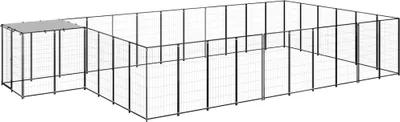 Produktbild von Möbel Hundezwinger Schwarz 19,36 m² Stahl - Sonstiges Hundezubehör CLORIS3016179